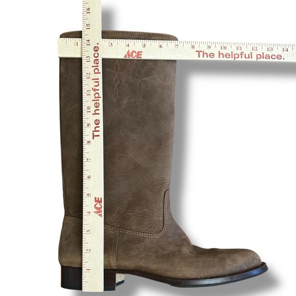 Arandu Argentina Handmade Brown Leather Riding Boots Tall 15” Women’s US 11.5-12 - Picture 8 of 12